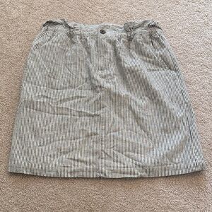 NWT Casual Striped Mini Skirt - Gray/White